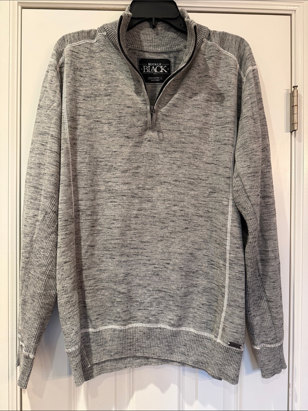 Buckle Black Heather Gray Half-Zip Pullover